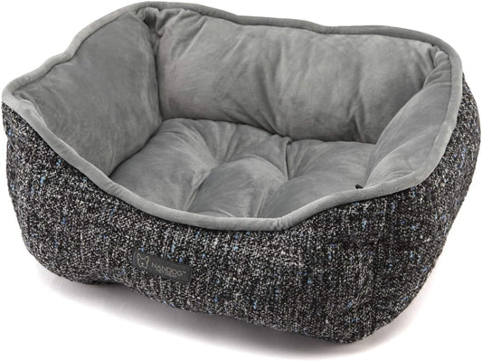 Nandog Pet Gear Reversible Luxury Micro Plush Dog Knit Bed - Dark Gray (25 X 21in)