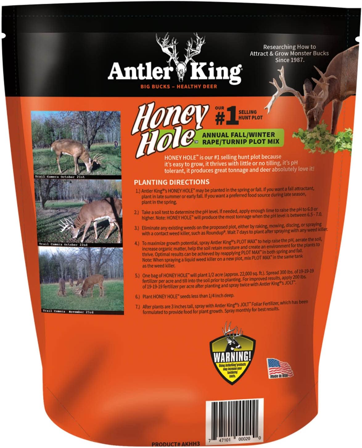 Antler King Honey Hole Mix Deer Food (Plants 1/2 Acre) -3 LB