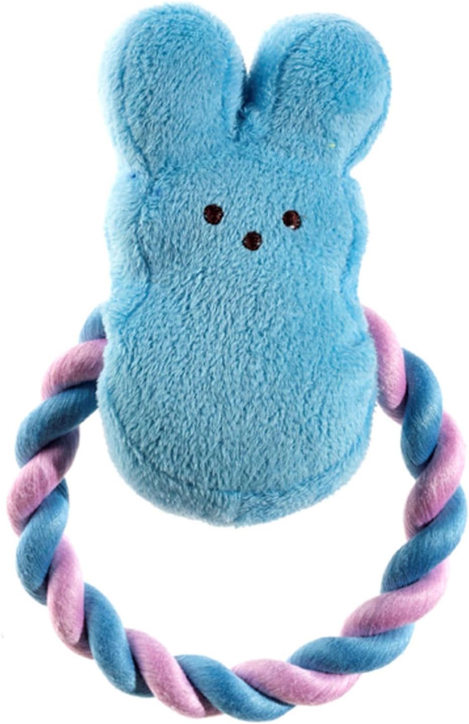 Peeps Squeaky Rope Dog Toy (Pink Bunny)