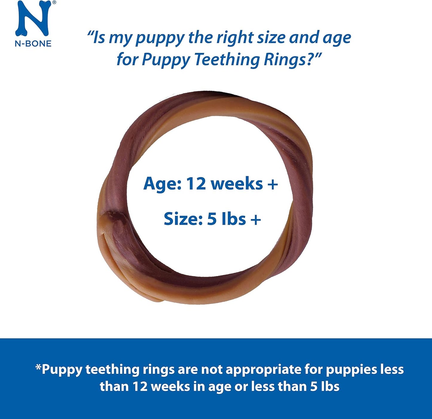 N-Bone Grain Free Puppy Teething Rings - Chicken Flavor(6 Count)
