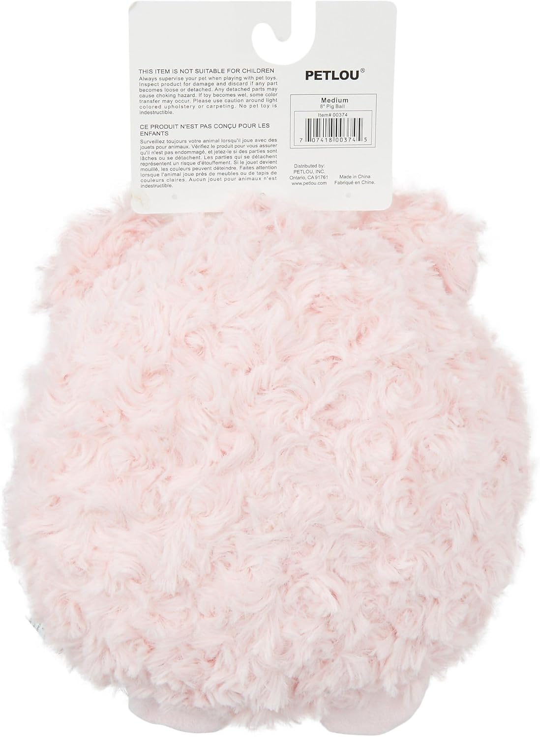 PetLou Pig Ball Pink, 8-inches Height, Plush Toys