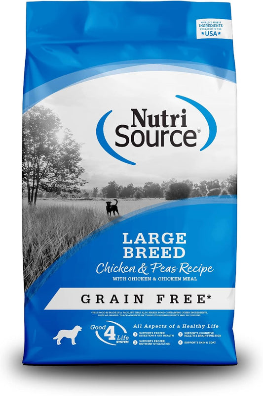 NutriSource Chicken and Peas Recipe Grain Free Large Breeds Dry Dog Food - 26 Lb