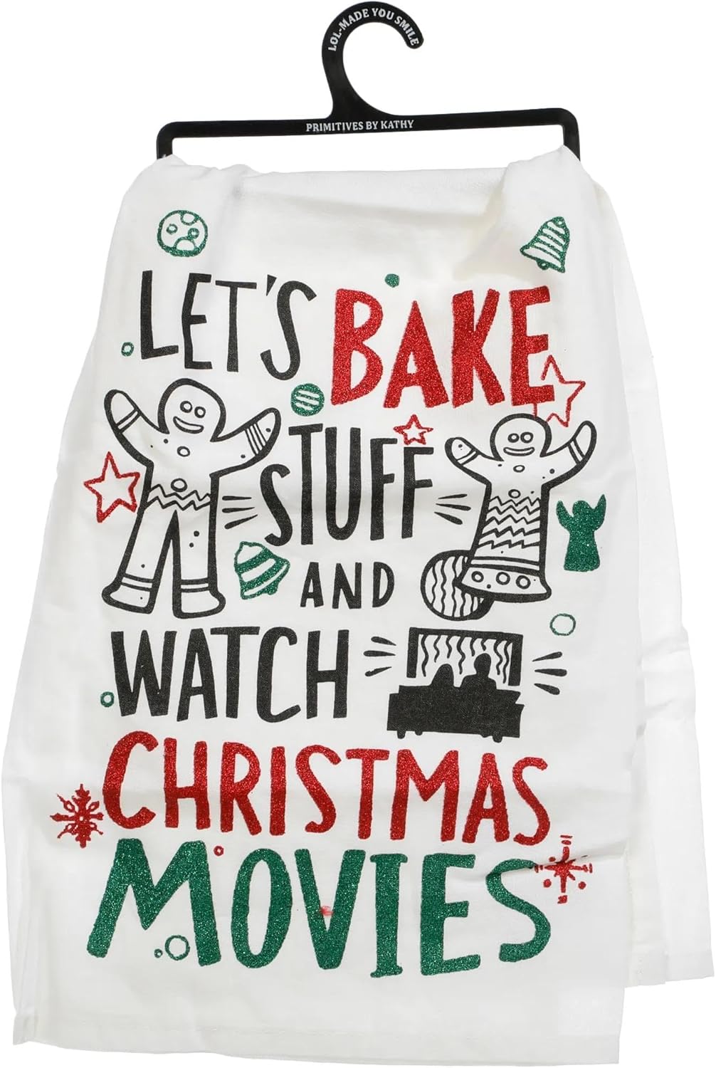 Primitives by Kathy Winter Holiday Dish Towel- Christmas Movies (35533)