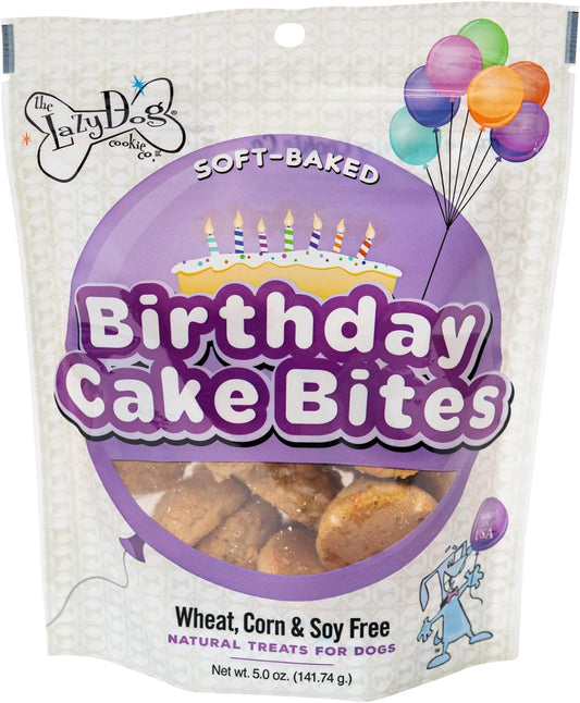 The Lazy Dog Cookie Co. Birthday Cake Bites Dog Treats, 5 oz.