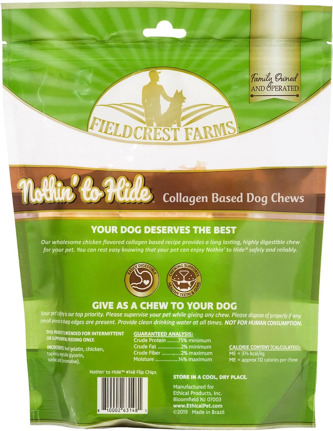 Fieldcrest Farms Nothin' To Hide Flip Chips Chicken  (Pack of 8)