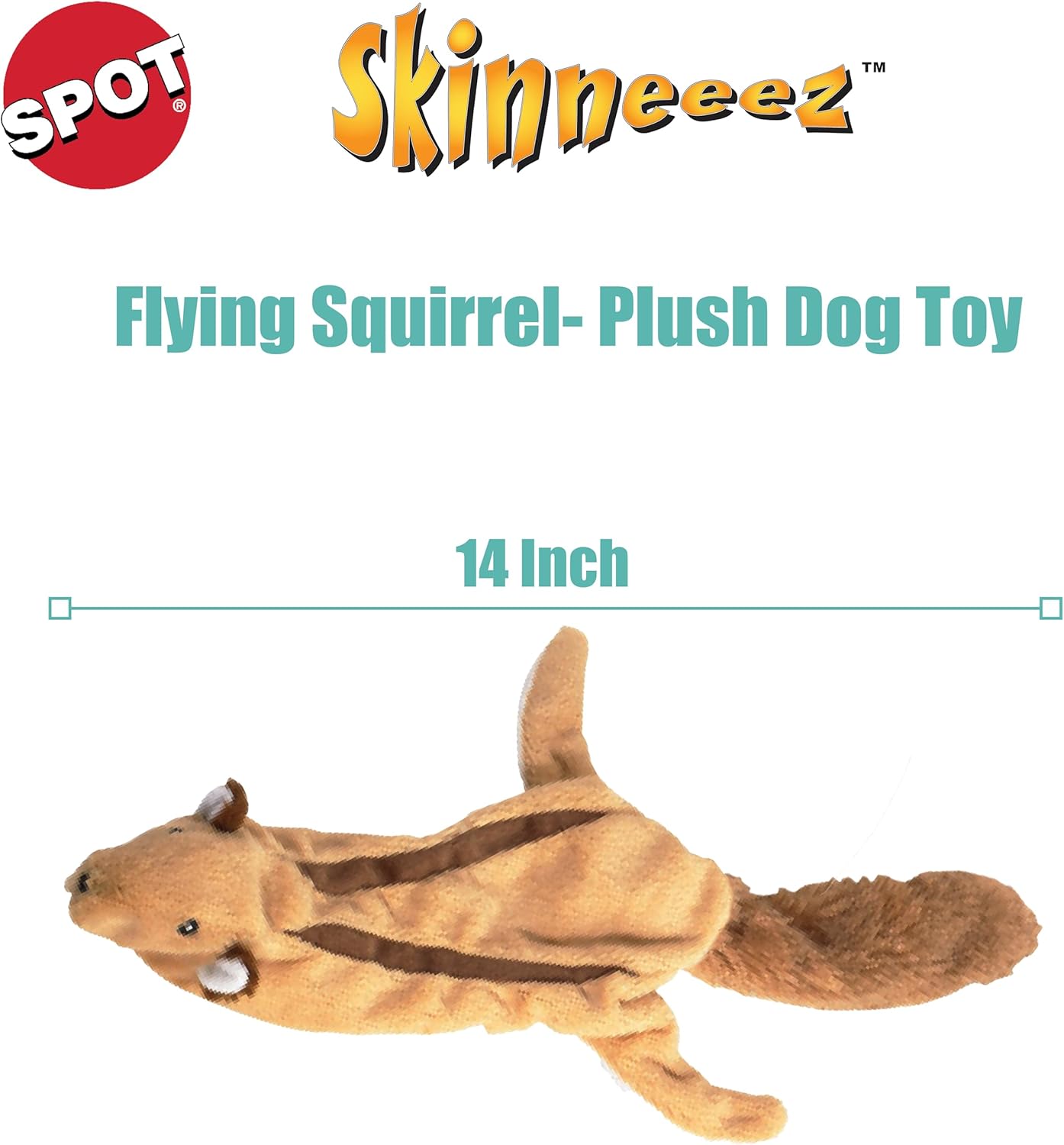 Spot Skinneeez Plush Squirrel Dog Toy-14"