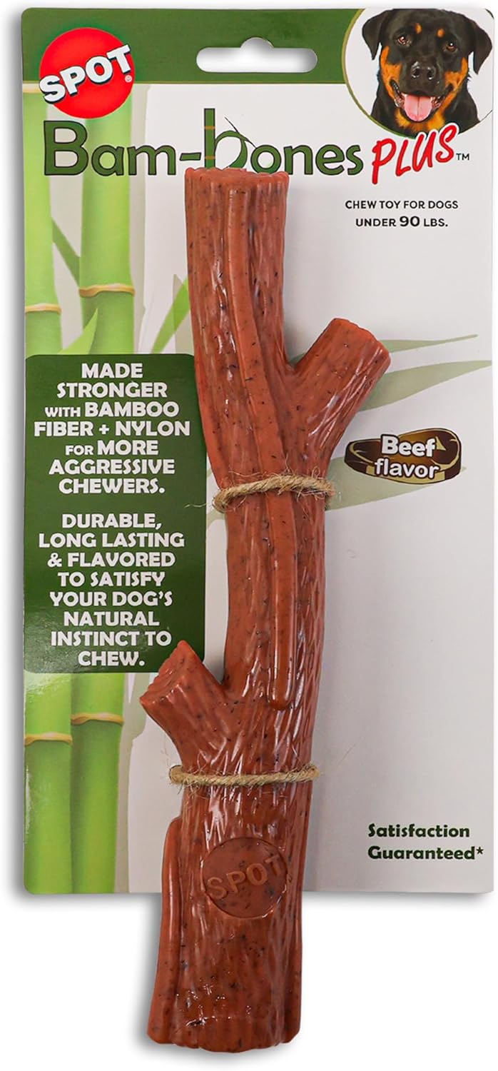 ETHICAL/SPOT Bam-Bone Plus Branch Beef Flavor Chew Toy - 9.5"