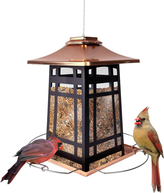 Nature's Way Bird Products Metal Gazebo Hanging Wild Bird Seed Feeder - Copper