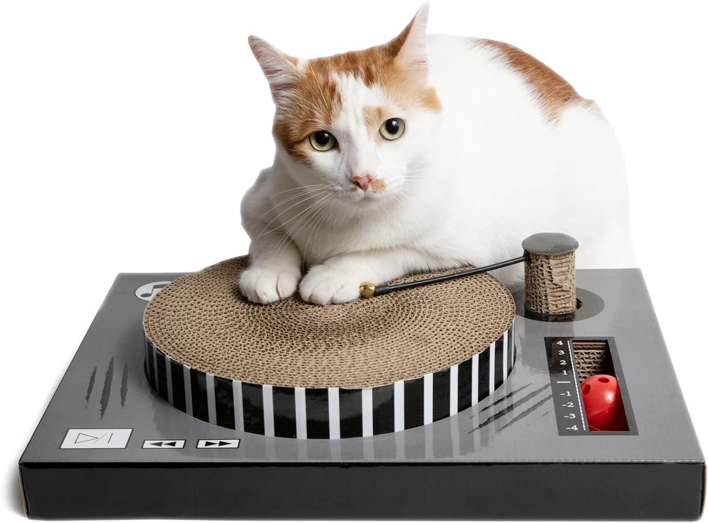 NANDOG Cardboard Cat Scratcher Scratching Pad Record Player