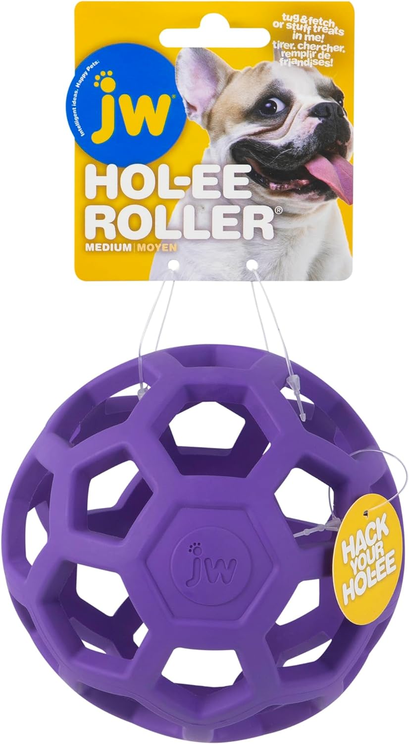 JW Pet Hol-ee Roller Rubber Dog Toy - Assorted - Medium (5" Diameter)