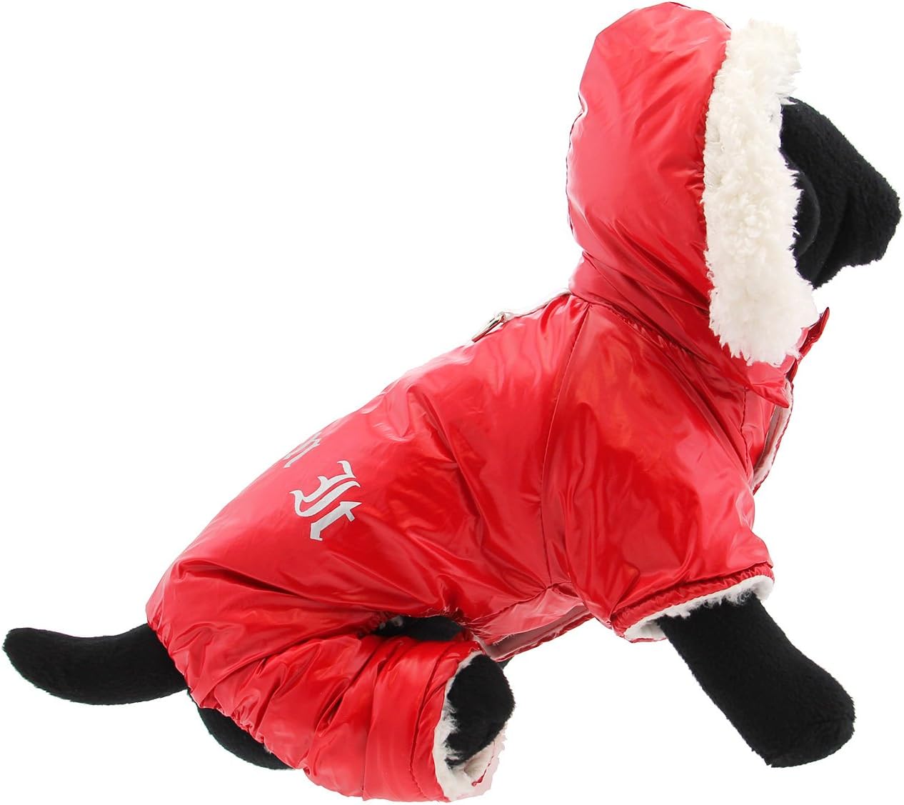 DOGGIE DESIGN Red Ruffin It Dog Snow Suit Harness (Small)