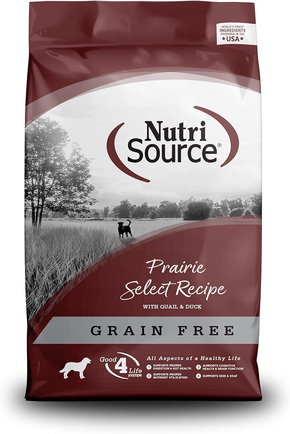 NutriSource Prairie Select Recipe Quail and Duck Grain Free Dry Dog Food - 26 Lb