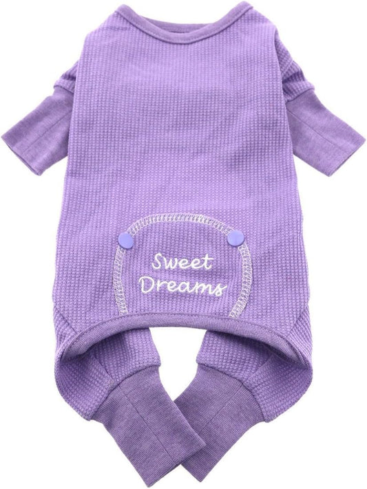 DOGGIE DESIGN Sweet Dreams Thermal Cotton Pajamas for Dogs