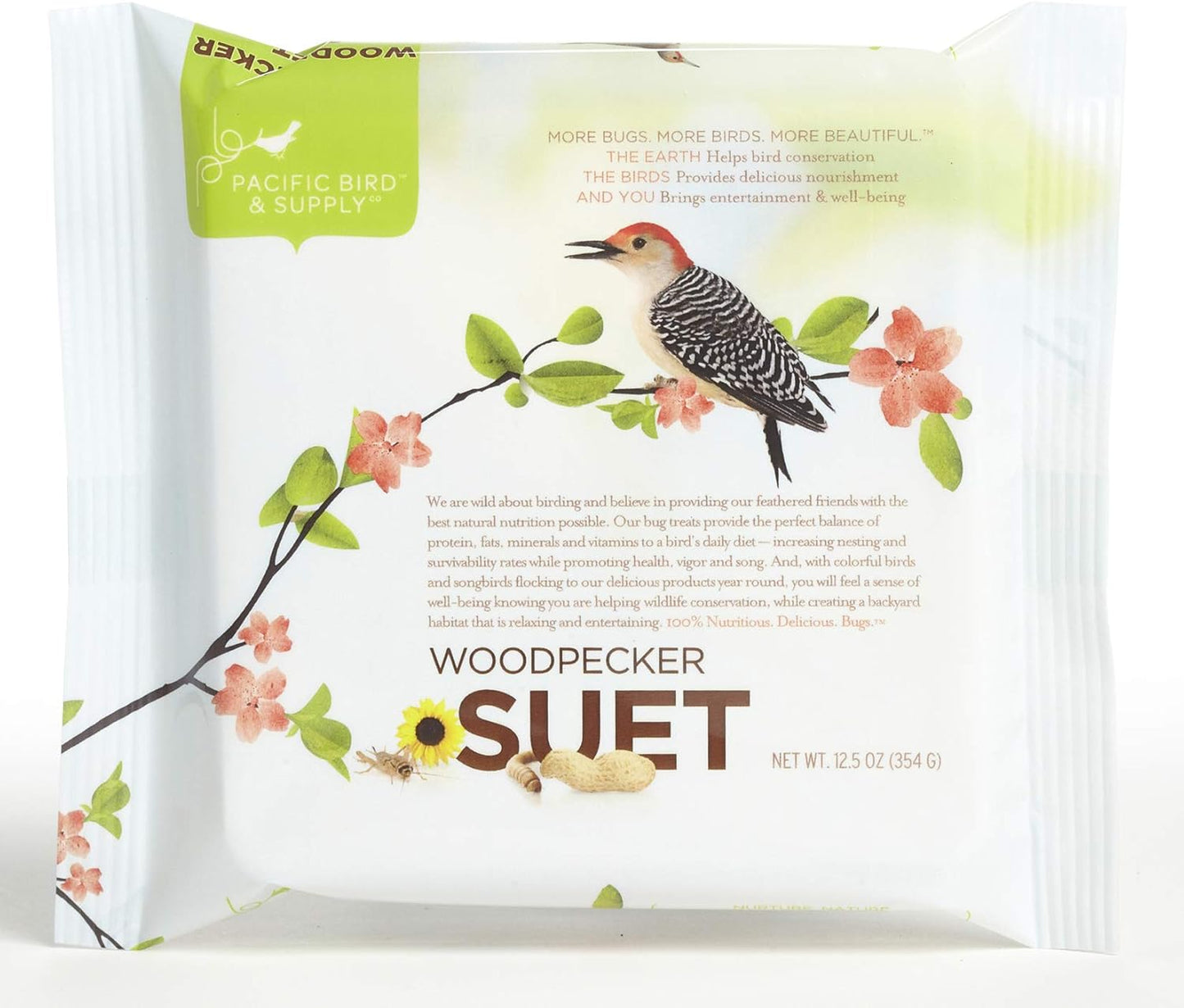 Pacific Bird & Supply Co. Woodpecker Suet Cake, 10% Freedom Rings 12.5oz