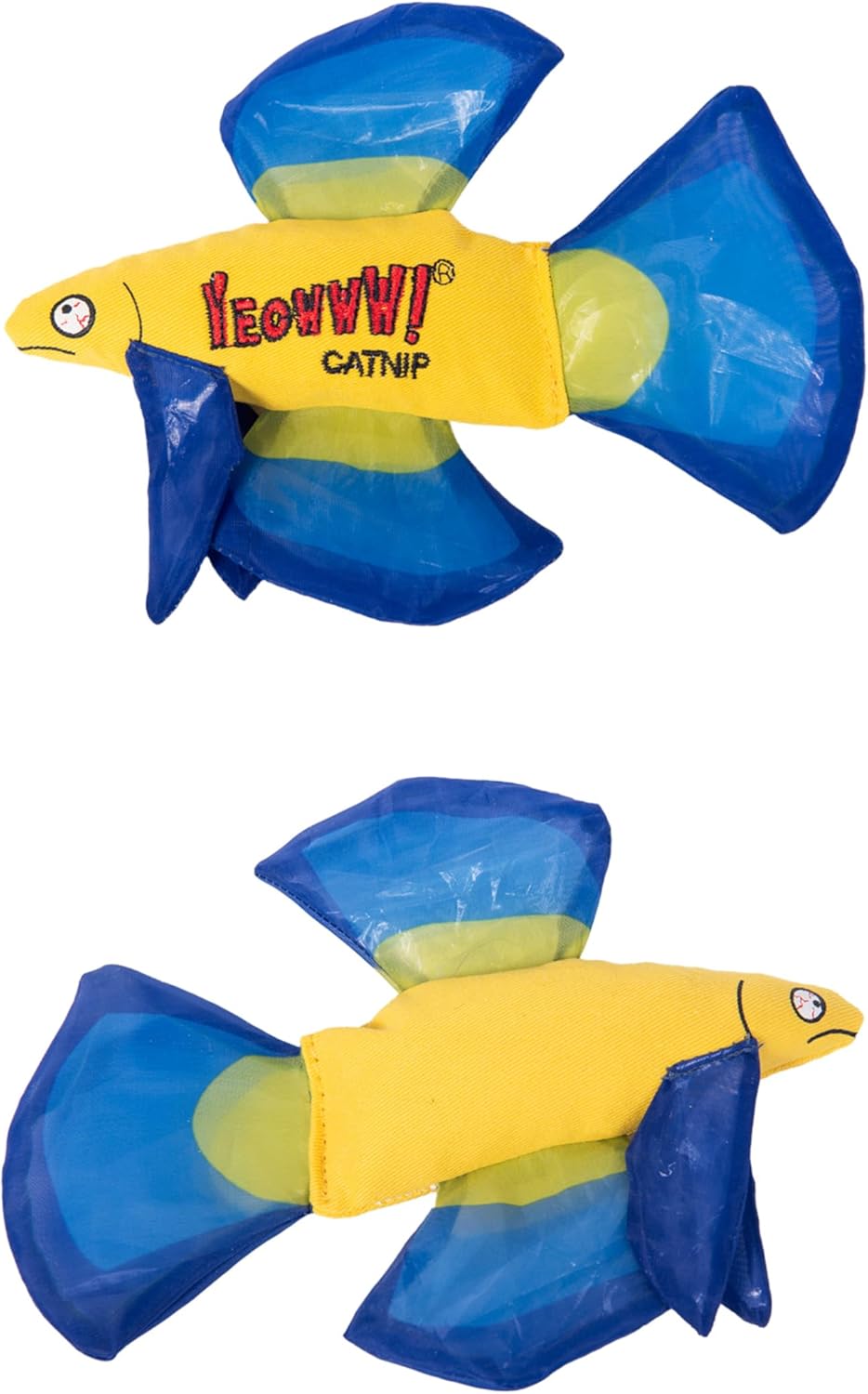 Yeowww! Mo Betta Fish Catnip Filled Cat Toy - Blue