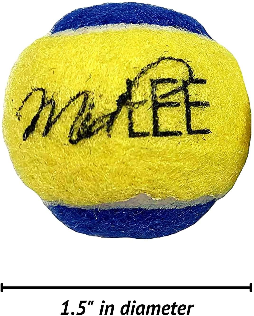 Midlee Mini Dog Tennis Balls - Blue/Yellow- Pack of 4