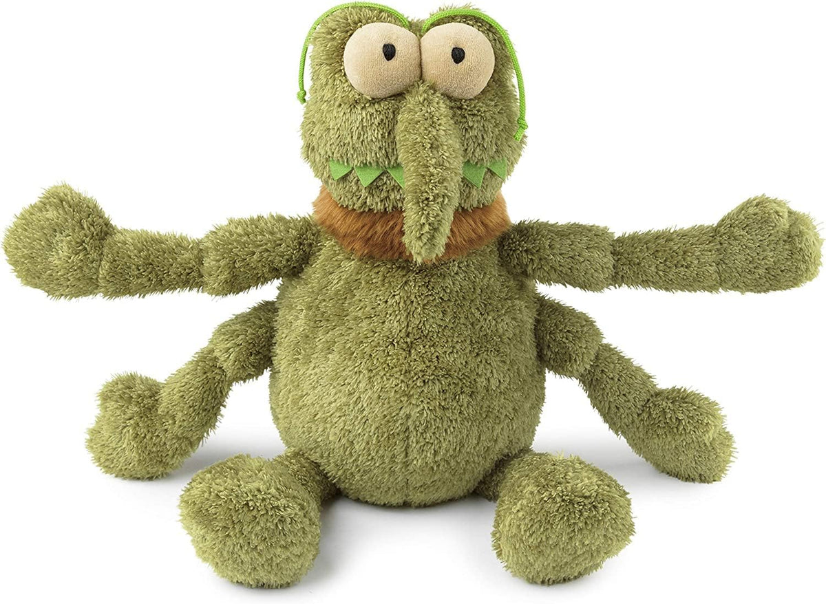 FuzzYard Scratchy the Green Flea Plush Squeaky Dog Toy - Large