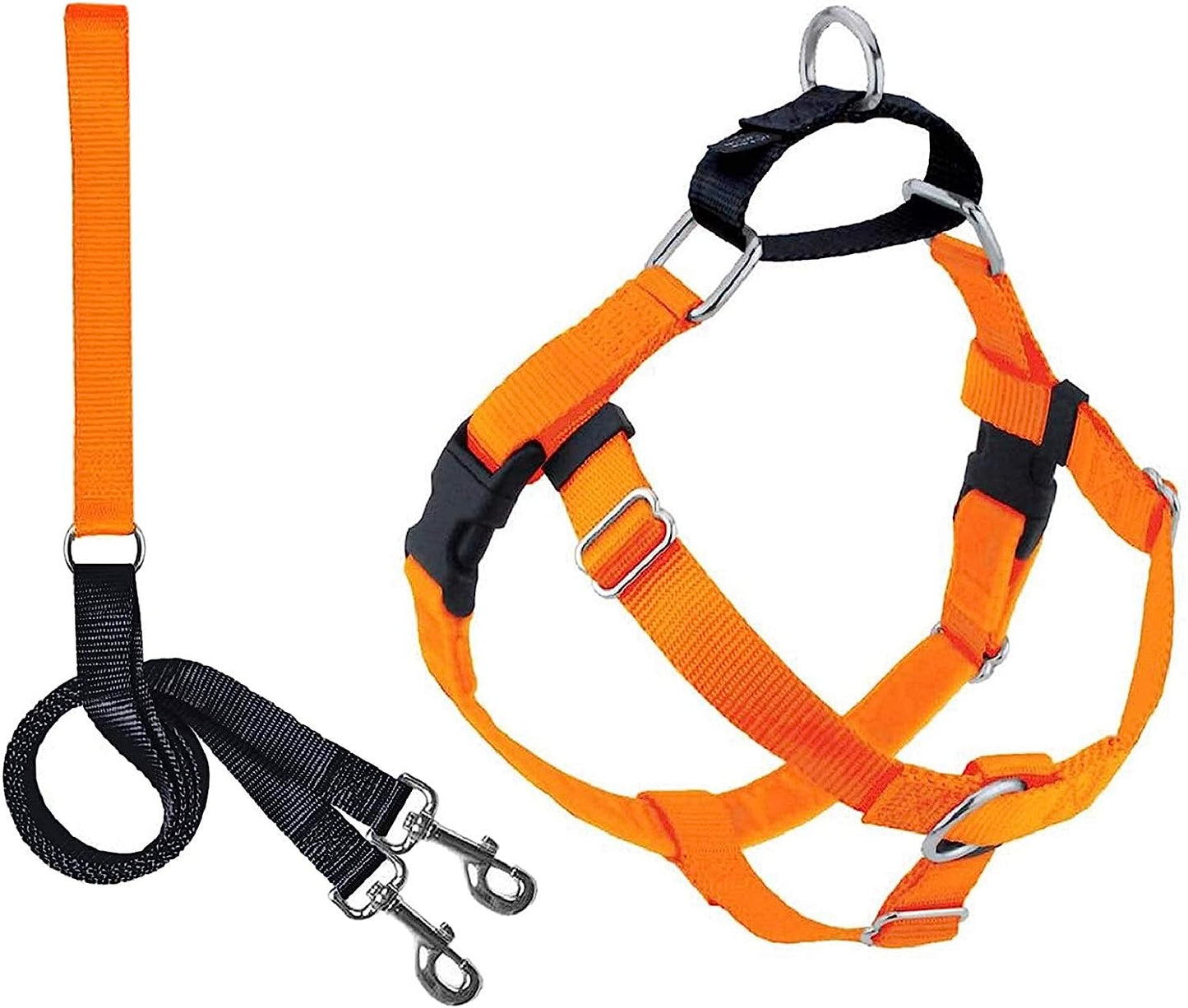 2 Hounds Design Freedom No Pull Dog Harness Large Neon Orange