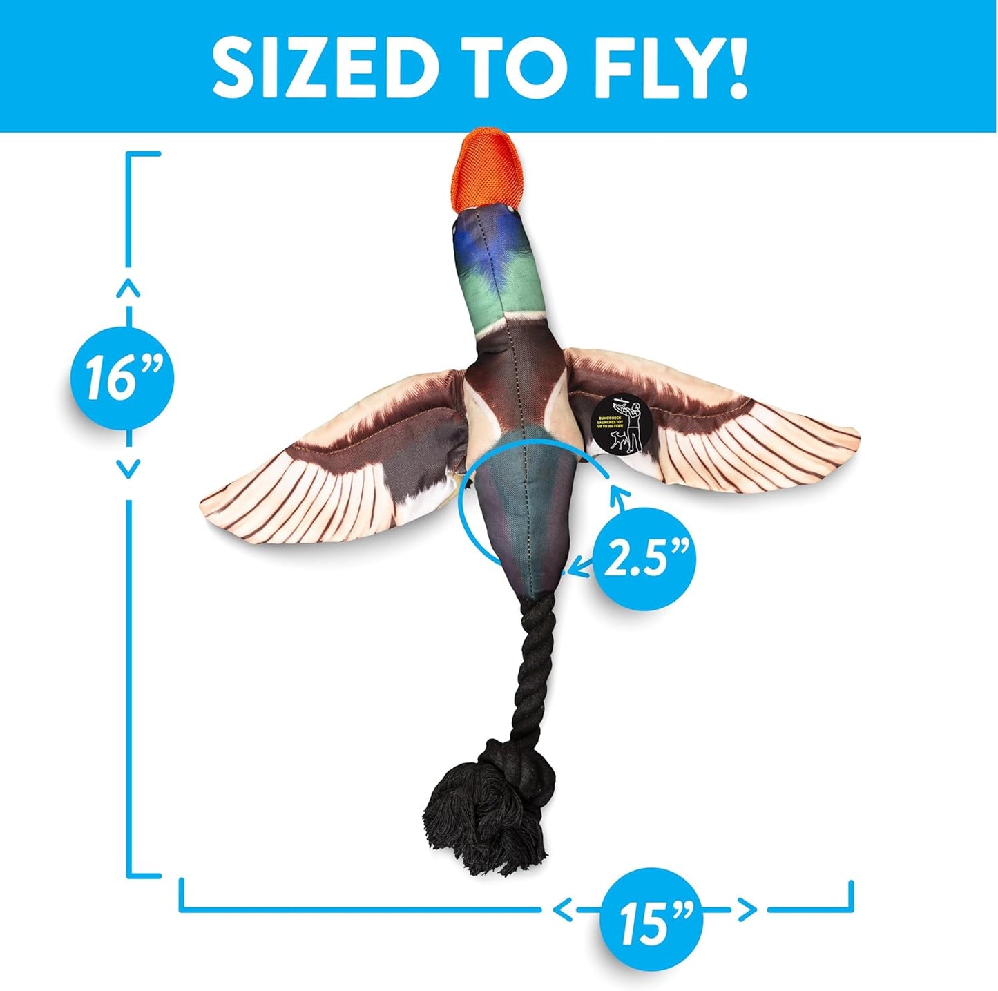 Spunky Pup Fly & Fetch Duck Dog Toy