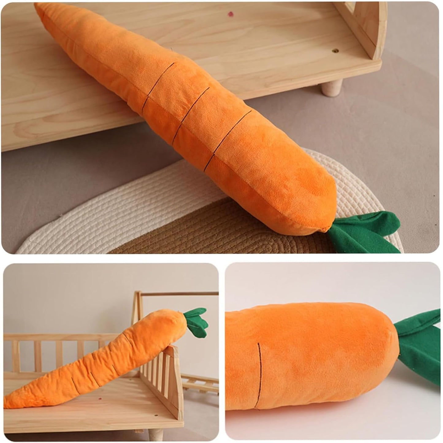 Petlou Huge Durable Plush Multi-Squeaks Easter Dog Toy - 29" Carrot