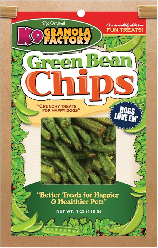 K9 Granola Factory Green Bean Chips Dog Treat, 4 Oz
