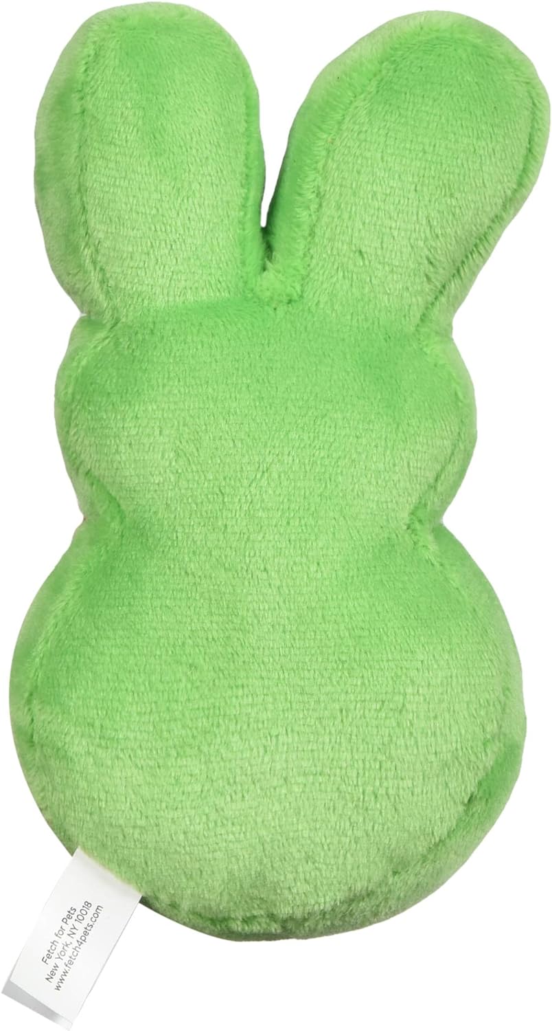 Peeps for Pets Bunny Green Nerd Bunny Plush Chew Dog Toy -  6 Inch