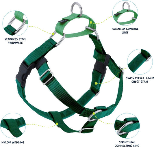 2 Hounds Design Freedom No Pull Dog Harness X-Large Kelly Green