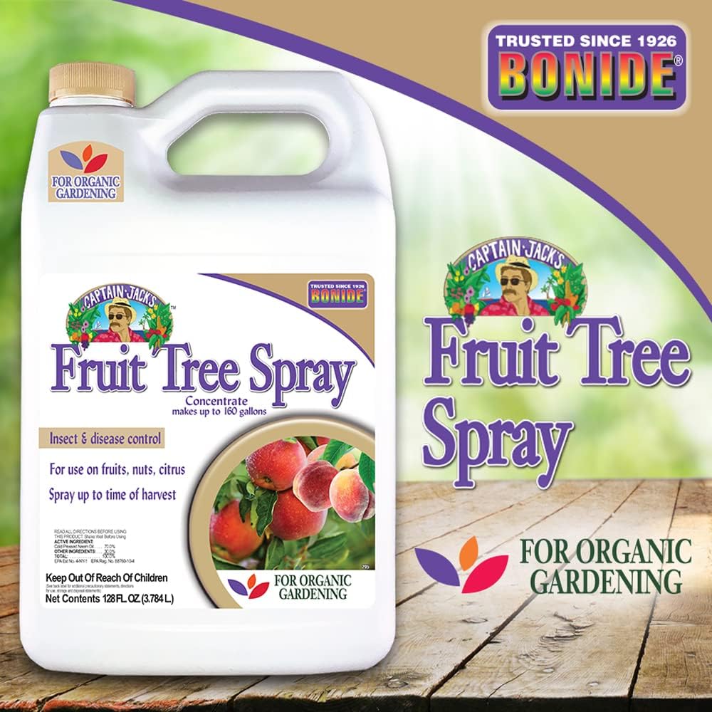 Bonide Captain Jack's Fruit Tree Spray, 128 oz Concentrate, Insect & Disease Control Spray for Organic Gardening