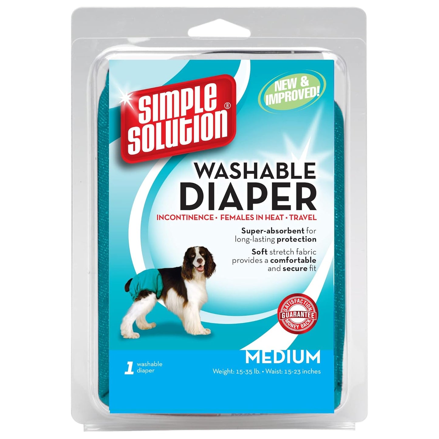 Simple Solution Disposable Dog Diapers for Female Dogs - Pack of 12 (Large/X Large)