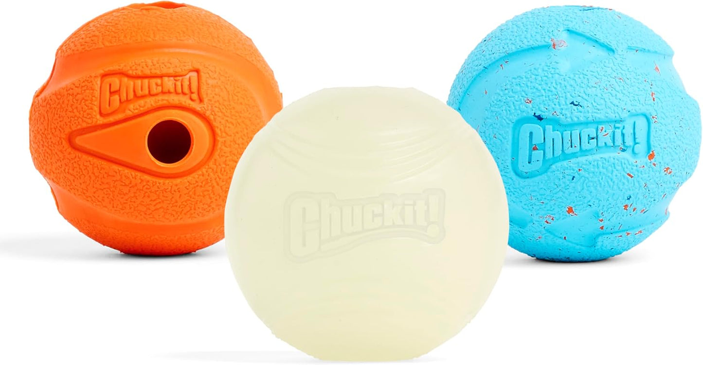 Chuckit Fetch Medley Balls Medium Ball - 2.25" Diameter (3 Pack)