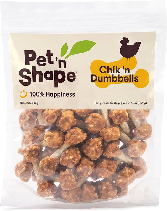 Pet 'n Shape Chik 'n Dumbbells Dog Treats- 16 oz