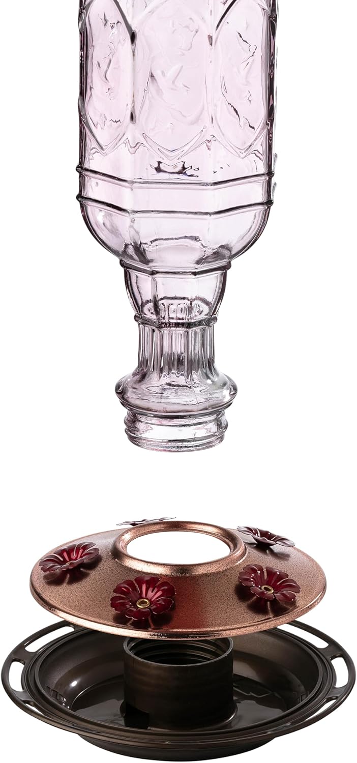 More Birds Purple Amethyst Jewel Glass Hummingbird Feeder - 20 Ounces