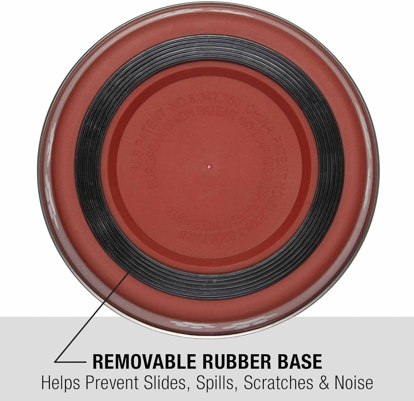 Loving Pets Merlot Red Stainless Steel Dish With Rubber Base - Small