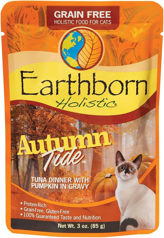 Earthborn Holistic Autumn Tide with Tuna & Pumpkin Gravy Grain-Free Wet Cat Food Pouches - (3 oz) Pack of 24