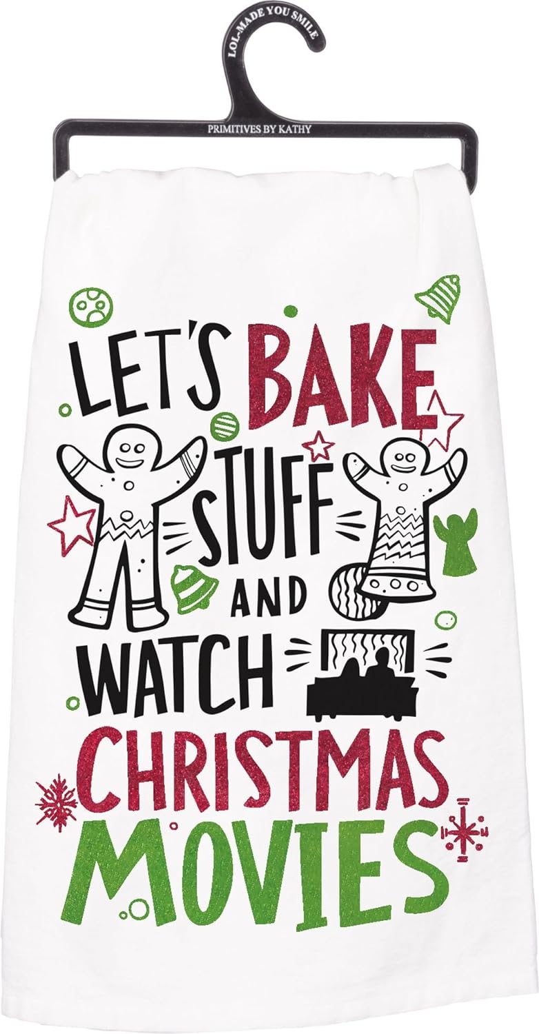 Primitives by Kathy Winter Holiday Dish Towel (Christmas Movies)