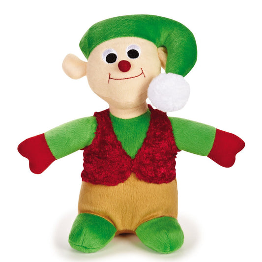 Zanies Holiday Friends Dog Plush Toys, 11" Elf