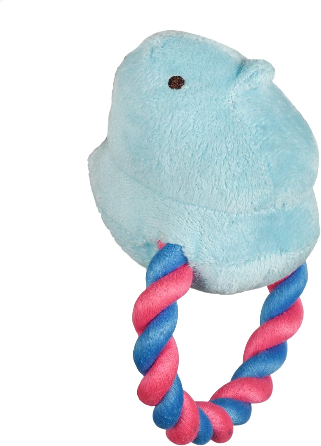 Peeps for Pets Chick 6 Inch Blue Plush Rope Pull Toy for Dogs