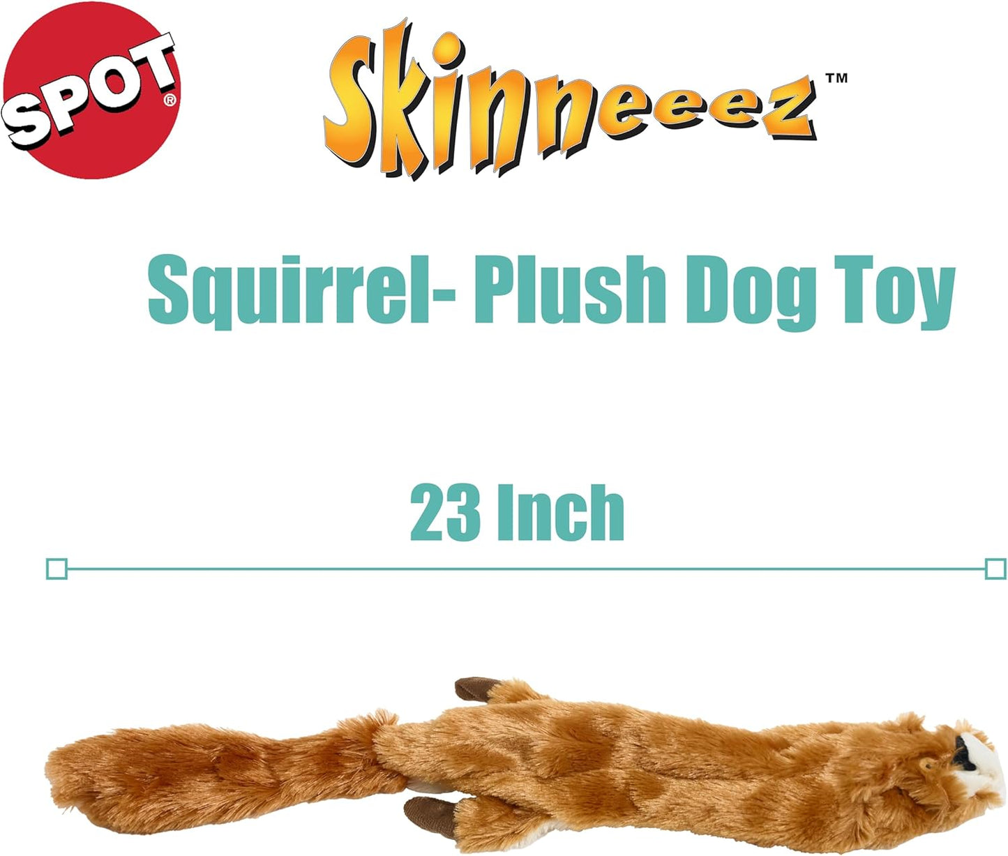 ETHICAL/SPOT Skinneeez Squirrel Chew Interactive Dog Toy- 25"