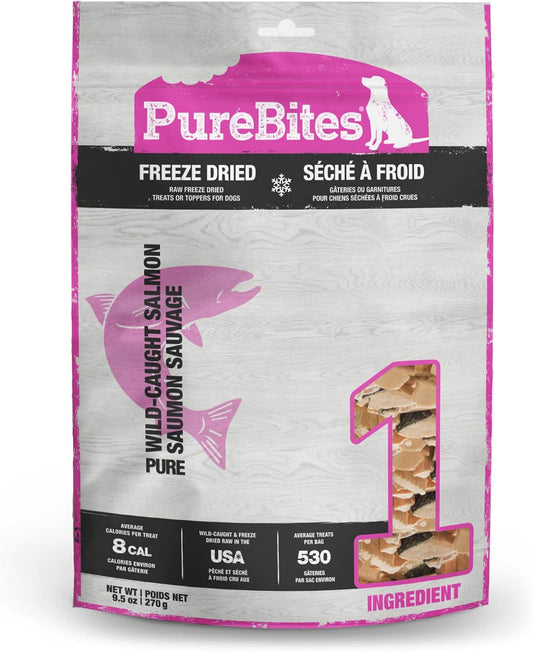 Pure Bites Salmon Freeze Dried Dog Treats, 9.5Oz