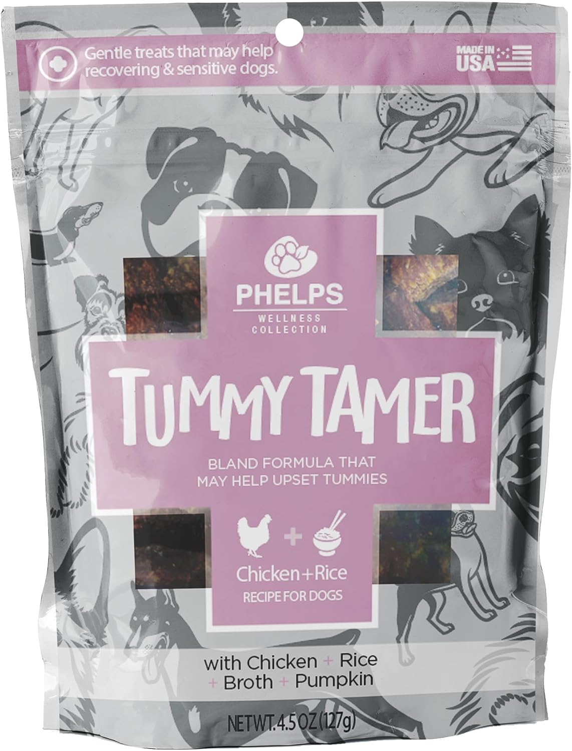 Phelps Pet Products Tummy Tamer Chicken and Rice Dog Treats