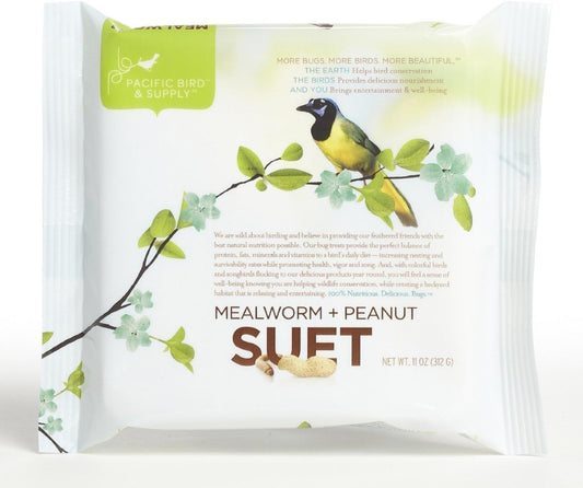 Pacific Bird & Supply Co Mealworm + Peanut Suet Cakes (Case of 12)
