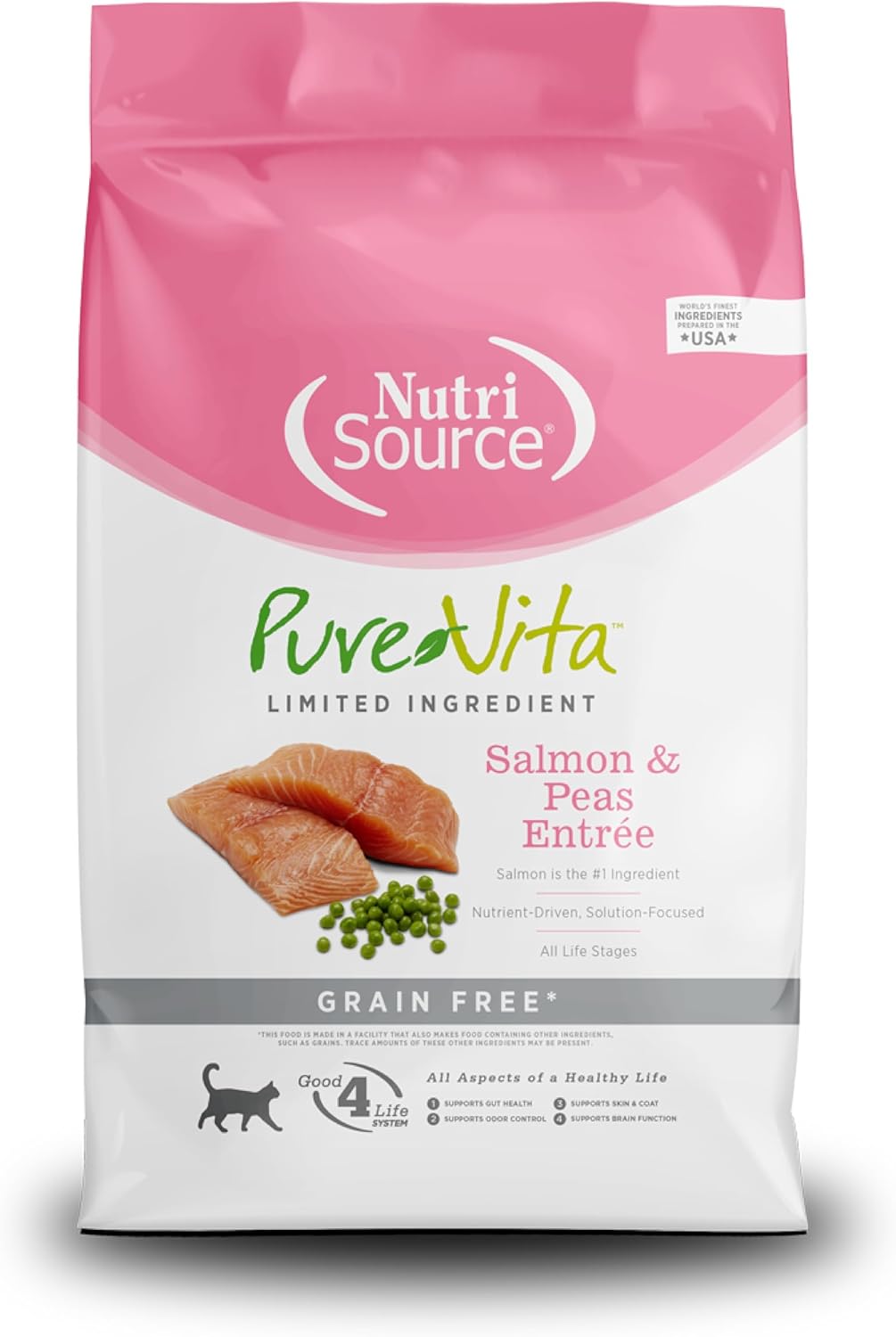 NutriSource PureVita Grain Free Salmon and Peas Entree Dry Cat Food - 6.6 lb