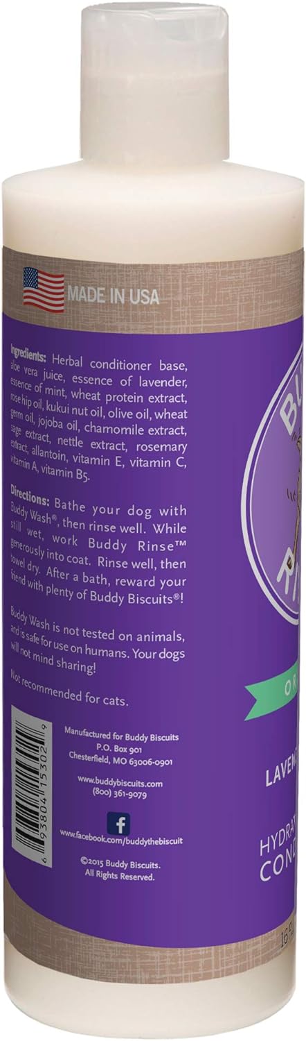 Buddy Grooming Rinse Conditioner Dog, Lavender & Mint - 16 oz