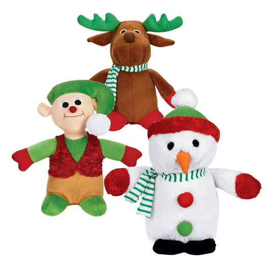 Zanies Holiday Friends Dog Plush Toys, 11" Elf