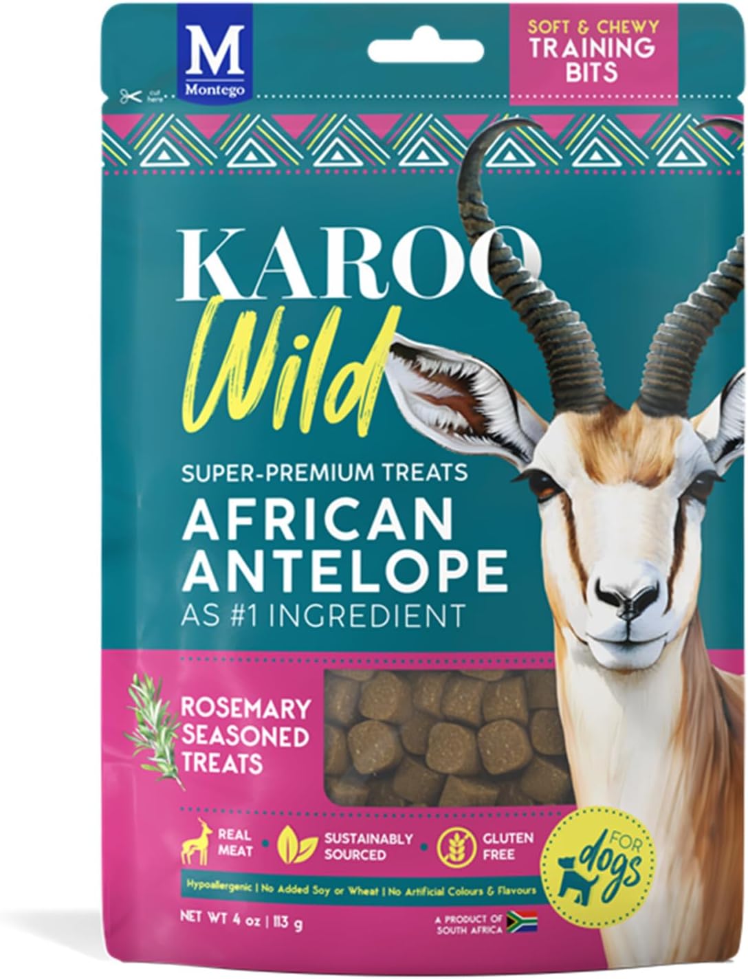 Karoo Wild Training Bits Rosemary Seasoned Treats for Dogs – 4 oz