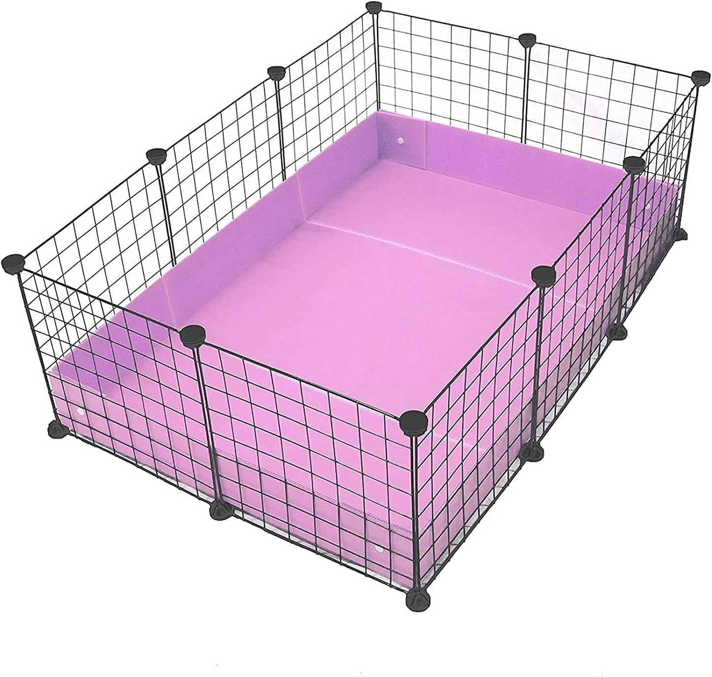 Midlee Guinea Pig Panel Cage with Purple Liner - 10 pc