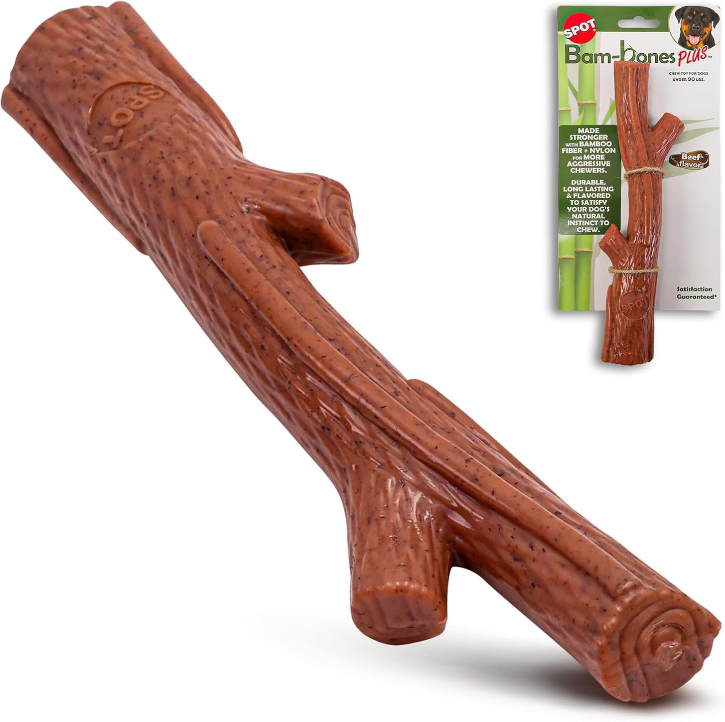 ETHICAL/SPOT Bam-Bone Plus Branch Beef Flavor Chew Toy - 9.5"