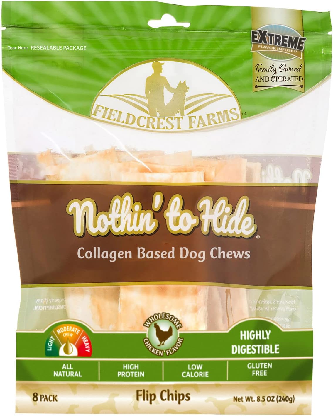Fieldcrest Farms Nothin' To Hide Flip Chips Chicken  (Pack of 8)