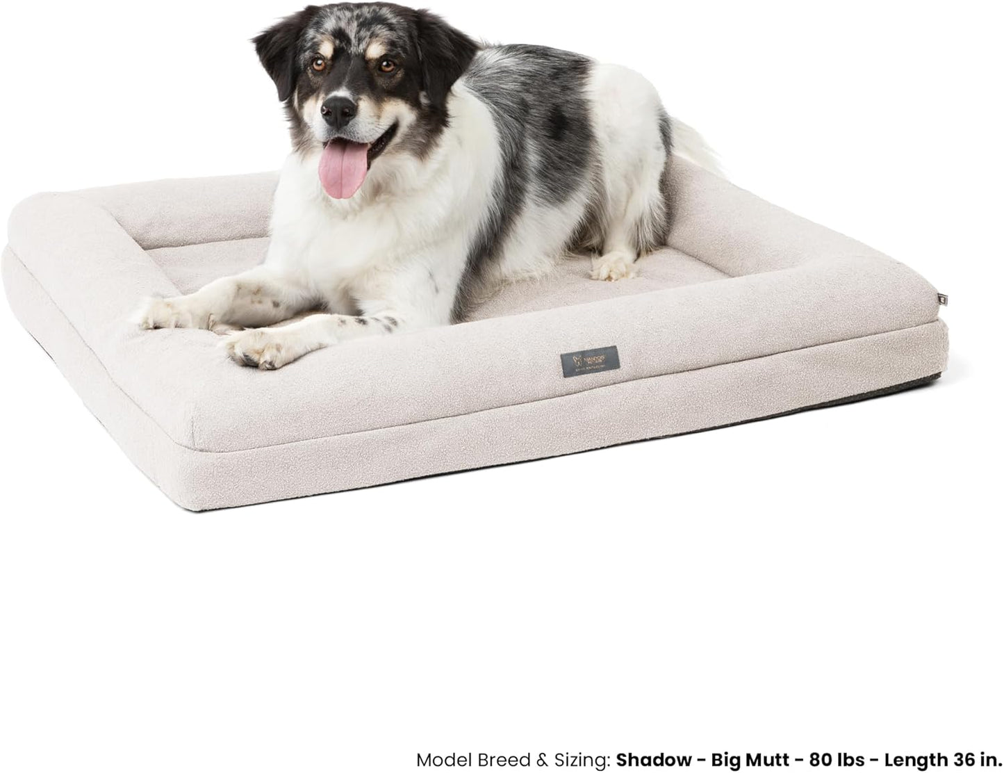 Nandog Pet Gear Memory Foam Orthopedic Ivory Dog Bed - Large