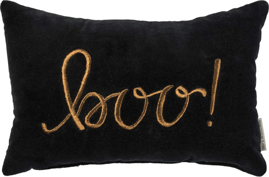 Primitives by Kathy Luxe Velvet Chikan Stitched Throw Pillow, 15 x 10-Inch